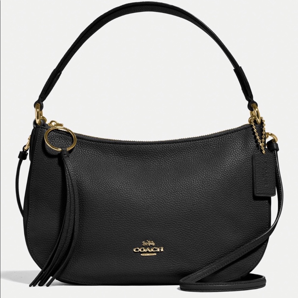 Coach Sutton Cross Body Black/Gold